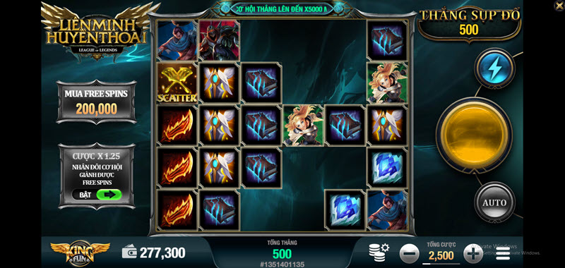 slotgame Liên Minh Huyền Thoại Kingfun