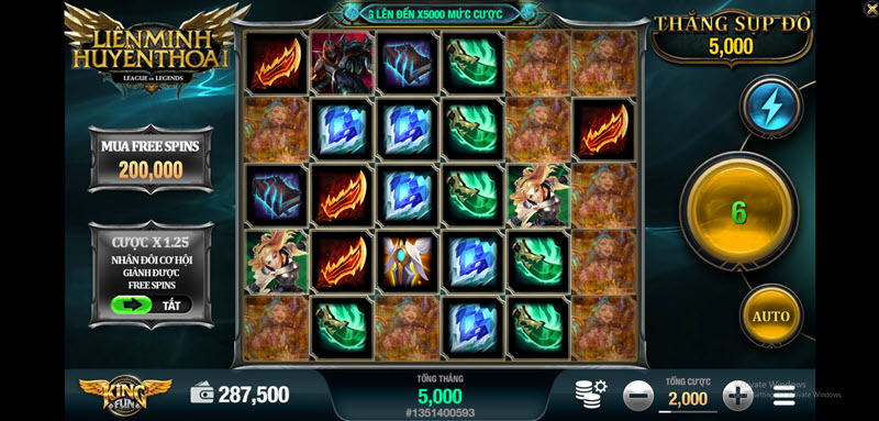 slotgame Liên Minh Huyền Thoại Kingfun